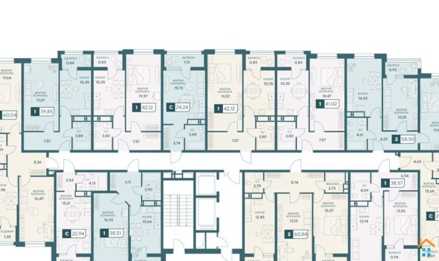 Продаю 2-комнатную квартиру, 60.04 м², Анапа, Корпус                                                     3.2