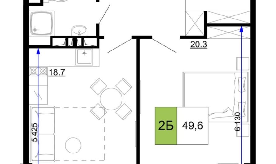 Продам 2-комнатные апартаменты от застройщика, 49.6 м², Анапа, проезд Сосновый, Литер                                                     2