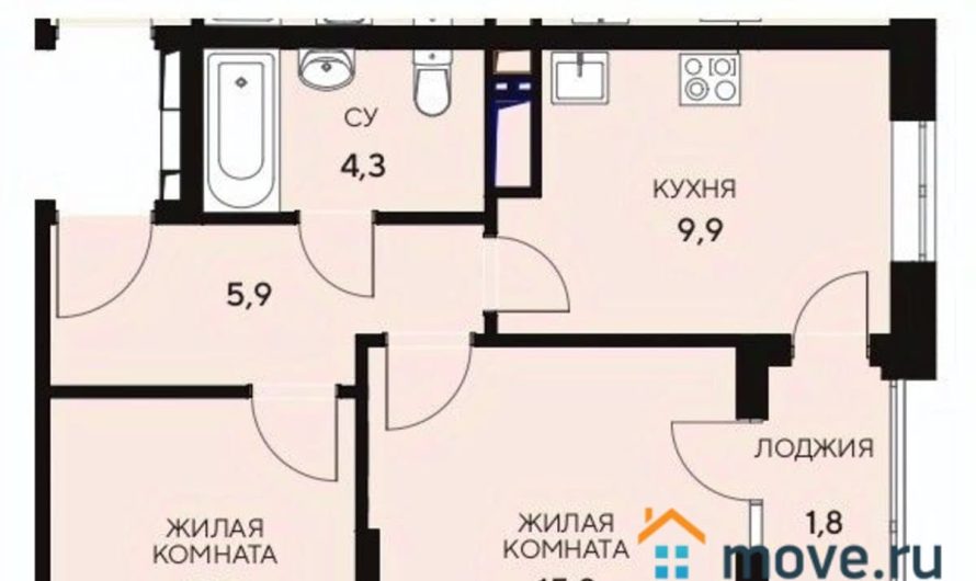 Продажа 2-комнатной квартиры от застройщика, 49.8 м², Анапа, Анапское шоссе,                                                     18к2