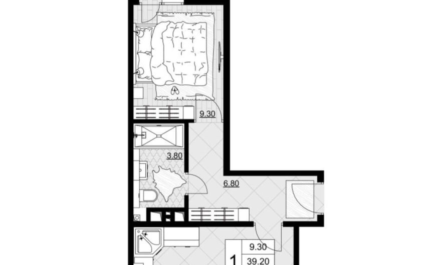 Продаем 1-комнатную квартиру от застройщика, 40.3 м², Анапа, Литер                                                     4