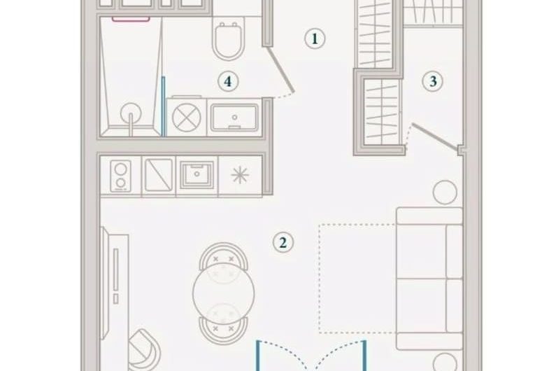 Продажа студии от застройщика, 37.9 м², Анапа, Корпус                                                     3